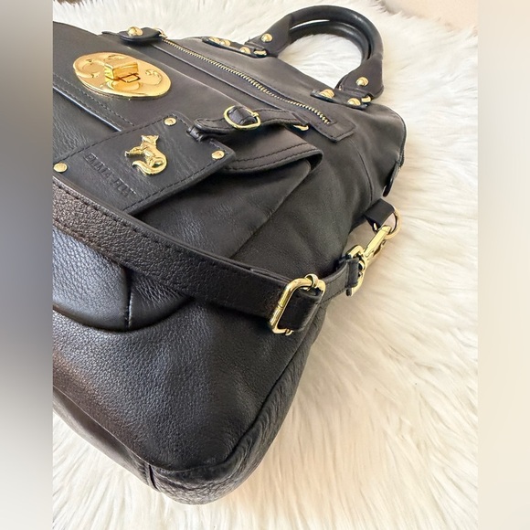 Emma Fox Black Shoulder /Crossbody Bag with Gold Details - Picture 12 of 13